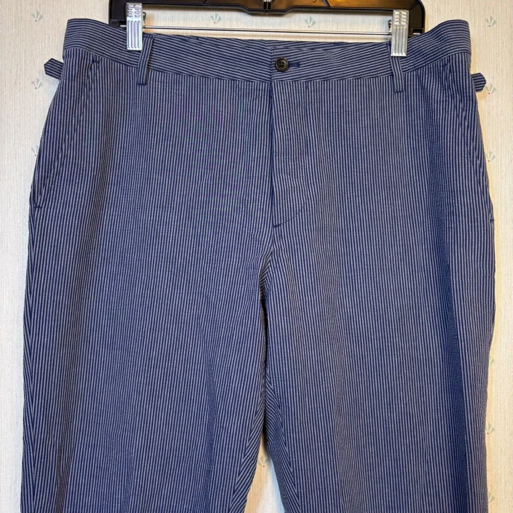 Bonobos Profilo Italia Seersucker Slim Fit Pants 33 Blue Stripe Preppy Nautical